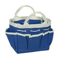 thumbnail image 1 of Jardín Herramientas Bolsa 7.5" x 4" x 5" Grande Oxford Impermeable con Bolsillos Jardín Mano Bolsa Jardinería Planta Herramienta Organizador Almacenamientos Claro Azul, 1 of 6