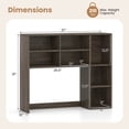 thumbnail image 3 of Costway Desktop Bookshelf with 7 Open Cubbies & 3 Adjustable Shelves for Home Office Dorm Gray, 3 of 11