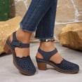 thumbnail image 6 of Yyuenw Women Closed Toe Cutout Block Heel Sandals Ankle Strap Summer Daily Commuter Casual Walking Shoes, 6 of 9