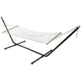 thumbnail image 3 of Northlight Lattice Macrame Rope Hammock with Wooden Bars - 78" x 31" - White, 3 of 5
