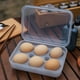 thumbnail image 2 of Estuche dispensador portátil con 6 ranuras para huevos para acampar y senderismo. Caja protectora a prueba de golpes para almacenar huevos al aire libre, para acampar, hacer senderismo y hacer picnic., 2 of 9