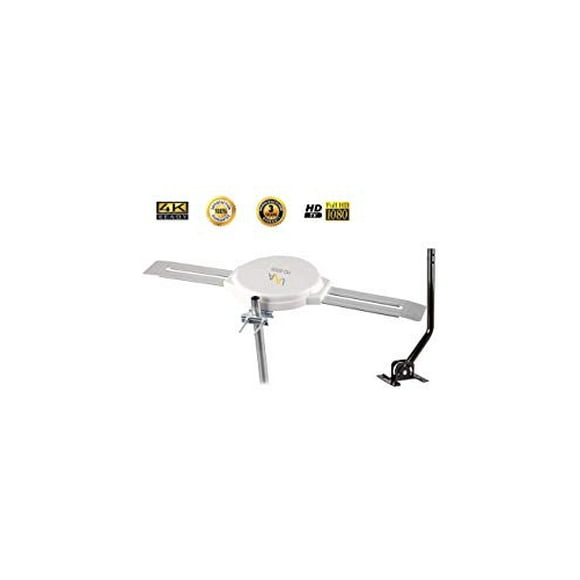 Lava Omnipro HD-8008 Omni-Directional HDTV Antenna 360 Degree - Attic or Roof Mount TV Antenna with Mounting Pole for Clear Reception, 4K 1080P (HD8008-J_FBA)