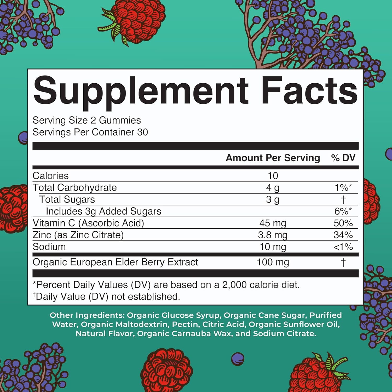 MaryRuth's Kids Immunity Gummies, USDA Organic, Dietary Supplement, Elderberry Zinc, Immune Support, Mixed Berry Flavor, Vegan, Gluten-Free, 60 Count