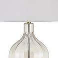 thumbnail image 3 of 29 Inch Glass Table Lamp with Dimmer, Round, Clear and Brass- Saltoro Sherpi, 3 of 5