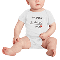 thumbnail image 2 of Mom + Dad = Me Love Funny Announcement Baby Bodysuit Unisex, 2 of 5