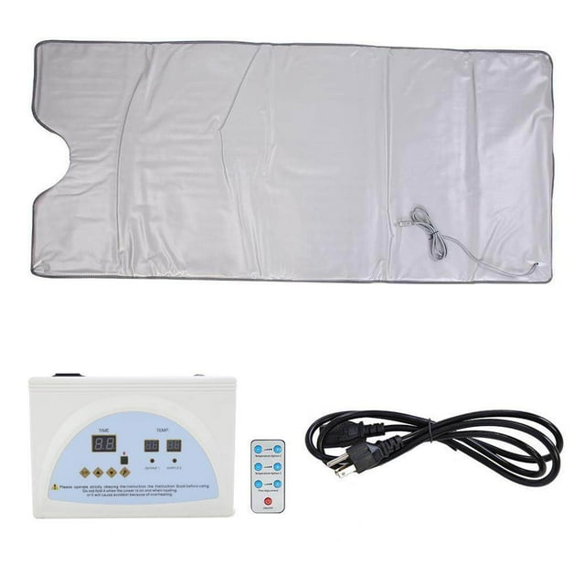 110V Far Infrared Sauna Heating Blanket Body Shape Slimming Fitness Machine US Plug