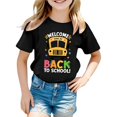 thumbnail image 1 of T-Shirt Graphique à Manches Courtes d'Été pour Filles Col Rond Décontracté pour Enfants Imprimé Floral Confortable, 1 of 4
