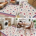 thumbnail image 5 of 3'x5' Area Rugs, 4th of July Indoor Outdoor Area Rug for Living Room Bedroom, Blue Red Striped Stars Independence Day Washable Bathroom Rugs Kitchen Floor Carpet Mats Home Decor Aesthetic, 5 of 8