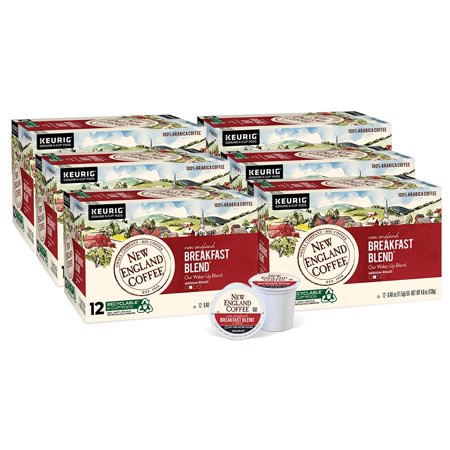 New England Coffee New England Breakfast Blend Medium Roast K-Cup Pods 12 Ct. Box (Pack Of 6)