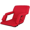 thumbnail image 6 of SuperDeal Outdoor Portable Stadium Seats Tiltable Design with Cup Holder, Red, 6 of 10
