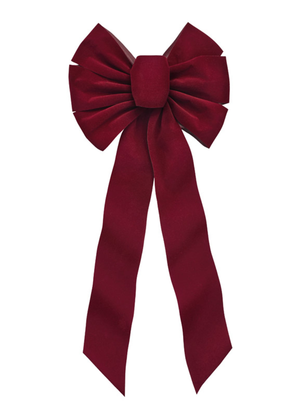 HOLIDAY TRIM 6577 7 Loop BURG Velv Bow