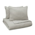 thumbnail image 4 of Vue Elements Larking 3 Piece 100% Cotton Duvet Set - King - Gray, 4 of 5