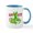 White/Blue Inside, variant on CafePress - Happy Easter Snake Bunny Mugs - 11 oz Ceramic Mug - Novelty Coffee Tea Cup