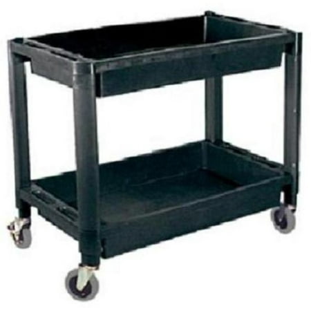 3 Shelf Plastic Utility Cart - Rel Products, Inc. ATD-7016 2-shelf Heavy-duty Plastic Utility Cart