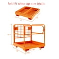 thumbnail image 4 of Forklift Safety Cage,Forklift Man Basket 1200lbs Capacity, Foldable Forklift Work Platform,36'' x 36'' Foldable Forklift Work Platform for 1-2 People with with Chain and Safety Lock, Perfect for Aeria, 4 of 8