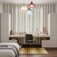 thumbnail image 4 of Light Green Lines Kitchen Curtains Window Panels, Retro Minimalist Stripes Pattern Insulated Window Treatment Curtain, Grommet Curtains for Bedroom/Living Room/Bathroom, 2 Piece 42"Wx63"L, 4 of 8
