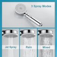 thumbnail image 3 of High Pressure Shower Head, 3 Jets Shower Head, Anti Limestone Shower Head, Hand Shower With Switch, Water Saving Shower Head, Universal Shower Hand Sh, 3 of 5