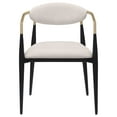 thumbnail image 2 of Bradbury Fabric Upholstered Dining Arm Chair Beige (Set of 2), 2 of 11