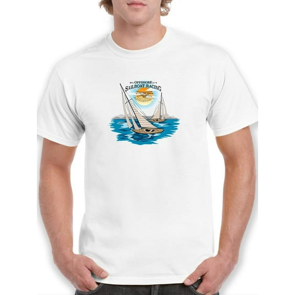 Offshore Sailboat Racing T-Shirt Men -Image by Shutterstock, Male 5X-Large