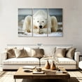 thumbnail image 2 of Elephant Stock Yoga Polar Bear Wall Art - Horizontal Multi Panel Canvas - Living Room Wall Decor - Animal Multi Panel - White And Beige Decor - 74" x 48", 2 of 8