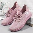 thumbnail image 7 of CAICJ98 Womens Running Shoes Lace Up Casual Shoes Mesh Walking Shoes Lightweight Breathable Sneakers for Women Pink,7.5, 7 of 7