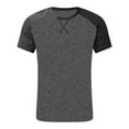 thumbnail image 3 of European Men's Color Blocked Round Neck Short Sleeve T Shirt, for Sports and Business, 3 of 4