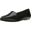 Me Too Audra Black Leather Loafer Flats - W