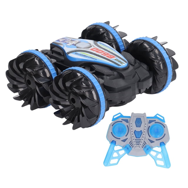 Coche acrobático RC anfibio con carga USB y control remoto de 2,4 G de doble cara para niños