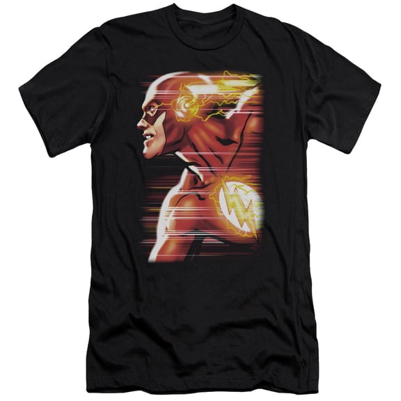 JLA Justice League Speed Head S/S Adult 30/1 T-Shirt Black