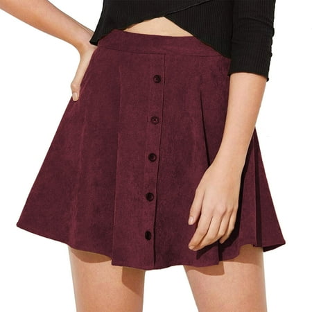 

ZHAGHMIN Printed Skirt 2023 Women S Solid Corduroy Autumn Winter Skirt Fashion Sweet Single Button High Waist Umbrella Skirt For Women Grass Table Skirt Skirt Skirt Silk Skirts For Women Suede