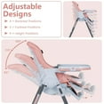 thumbnail image 4 of INFANS High Chair for Babies and Toddlers, Foldable Highchair with 7 Different Heights 4 Reclining Backrest Seat 3 Setting Footrest, Removable Tray Built-in Rear Wheels with Locks, 4 of 8