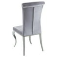 thumbnail image 3 of Ellie 5-piece Cylinder Pedestal Dining Room Set Mirror and Grey, 3 of 7