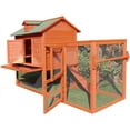 thumbnail image 5 of Omitree NEW 98" Wheel Solid Wood Chicken Coop Backyard Hen House 4-6 Chickens with Nesting Box, 5 of 9