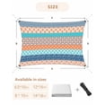 thumbnail image 6 of Sun Shade Sail 12x16Ft Geometric Bohemia Stripes Orange Turquoise and Blue Uv Block Sunshade Canopy Outdoor Shade Cover Rectangle Shade Cloth For Patio Garden Yard Deck Pergola, 6 of 6