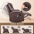 thumbnail image 4 of Vineego 360° Swivel PU Leather Chair with Massage Function Adjustable Home Theater Single Recliner,Brown, 4 of 6