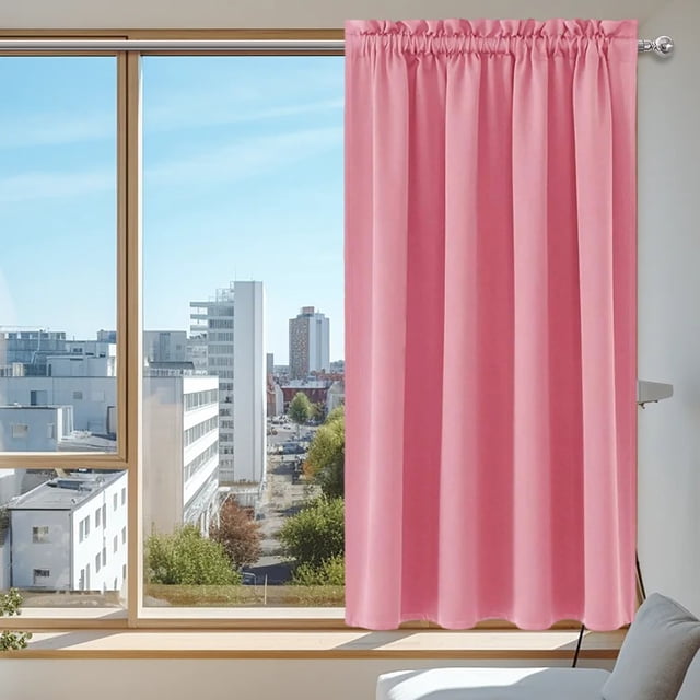 Heat Insulating Curtains for Bedroom and Kitchen | Blackout Soundproof Noise Reducing Drapes | Scandinavian Solid Color Silk Curtains for Indoor Light Blocking and Sleep Support