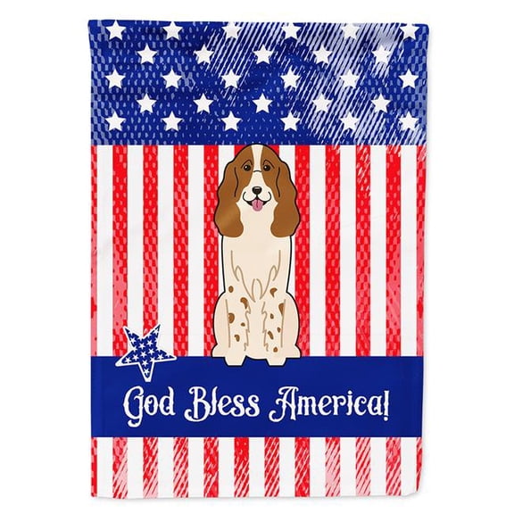 Carolines Treasures BB3026GF Patriotic USA Russian Spaniel Garden Size Flag