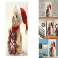 thumbnail image 2 of 2 unids/set Navidad perro refrigerador puerta pegatina impermeable autoadhesivo pared Mural calcomanía decoración del hogar, 2 of 5