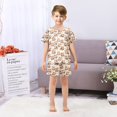 thumbnail image 6 of Summer Short Sleeve Pajama Sets Cute Corgi Wearing Small Scarves Patterns Sleepwear Nighty 95% Cotton (5-14Y), 6 of 7
