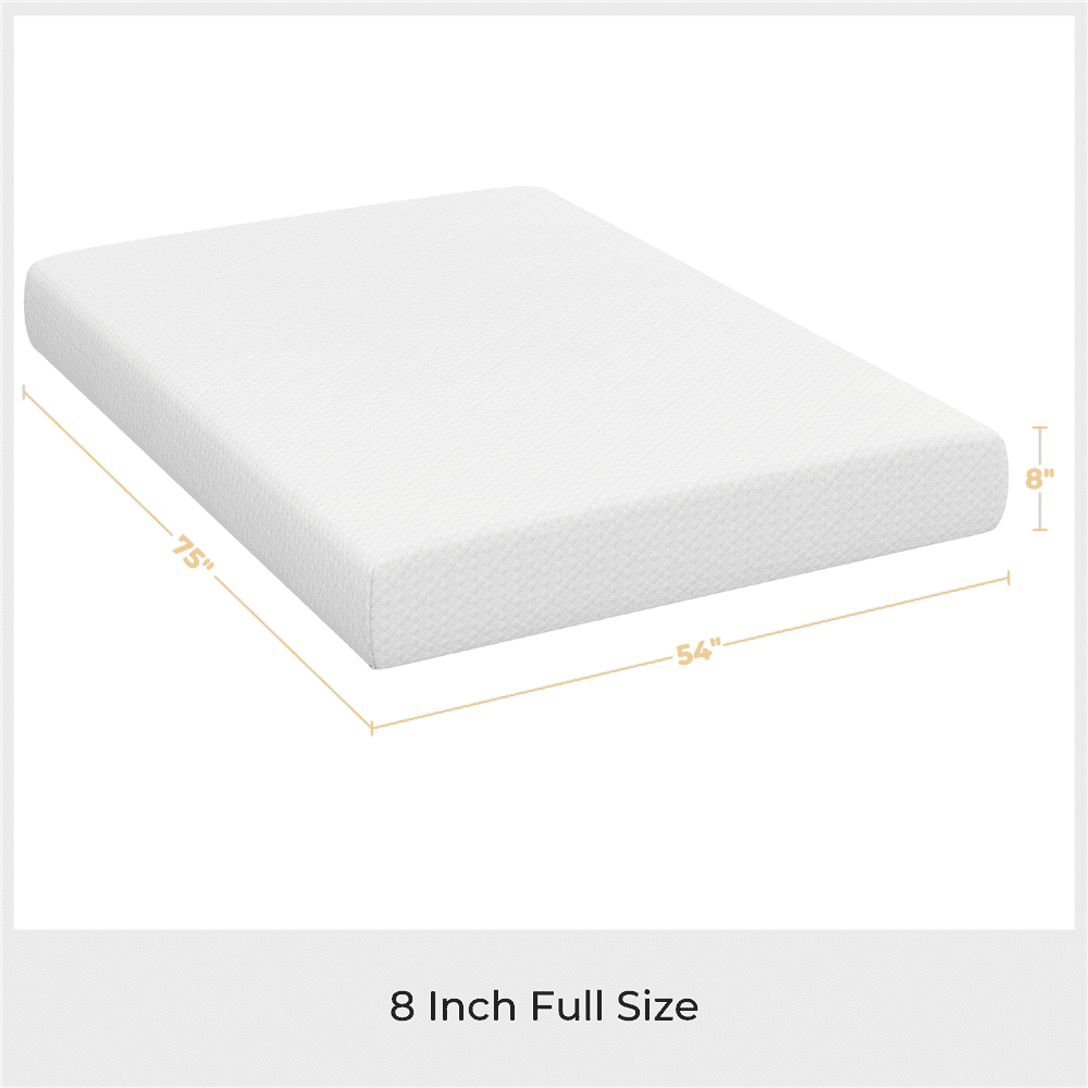 Renwick 8'' Cooling Gel Memory Foam Mattress with Green Tea Scent, Medium Firm, Full Size