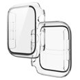 thumbnail image 1 of Vidrio templado + funda para Apple Watch Series 8/7/6/5/4/3/2/1/SE 38mm 40 41mm 42 44mm 45mm Protector de pantalla Marco de parachoques para IWatch Tan Jianjun unisex, 1 of 2