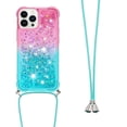 thumbnail image 3 of Funda para iPhone 15 PRO Brillantina Líquida Divertida Reluciente y con Cristales en Movimiento Cuerpo Cruzado con Cordón Ajustable, 3 of 5