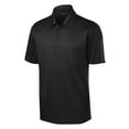 thumbnail image 5 of Mens PosiCharge Active Textured Colorblock Polyester Polo Black/ Grey X-Small, 5 of 8