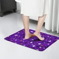 thumbnail image 4 of Purple Halloween Pattern Flannel Non Slip Door Rugs,Washable Door Mats Indoor,Decorative Door Mats,Dirt-Resistant and Absorbent Doormat for Entrance,Bedroom,Kitchen,Bathroom,23.5x16in(60x40cm), 4 of 5