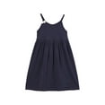 thumbnail image 2 of Kidsy Toddler Baby Girls Strappy Peruvian Cotton Dress – Loose Fit, Long Skirt, Midnight, 8, 2 of 9