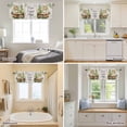 thumbnail image 5 of Sweet Home Words Frog Valances for Windows,Kitchen Valance Rod Pocket Short Curtain, Coffee Mushroom on Wood Board Valance Curtain Window Valances for Bedroom Bathroom Living Room 42x12in, 5 of 9