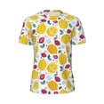thumbnail image 5 of Wukai Strawberry Lemon Print Men's Short-Sleeved Mesh T-Shirt,Quick-Dry Short Sleeve Workout T-Shirt-Medium, 5 of 8