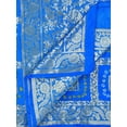 thumbnail image 6 of Dupatta Bazaar Women's Turquoise Blue Banarasi Bandhej Gharchola Silk Dupatta, 6 of 6