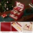 thumbnail image 5 of Casegrace Heart Shaped Lock Jewelry Box With Sync Open/Close Drawer, Multi-Layer Storage Case, Built-in Mirror, Portable Jewelry Organizer for Women Rings, Earrings, Necklaces, Valentine’s Day Gift, 5 of 10