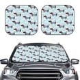 thumbnail image 2 of Balery 2 Piece Dachshund Dog Puppy Car Windshield Sun Shade|Foldable Front Windshield Shade for Car Front Window for Most Sedans SUV Truck-Large, 2 of 7